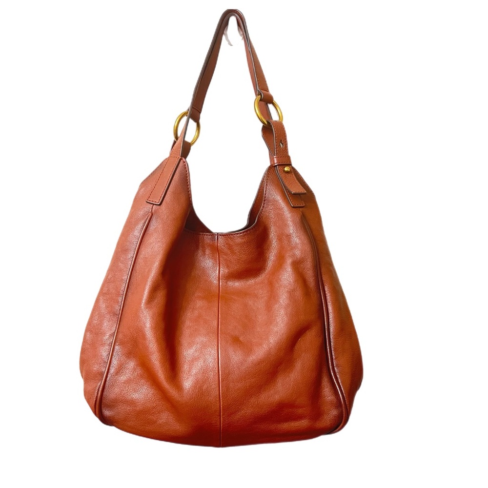 FRYE Elegant Brown Leather Hobo Bag